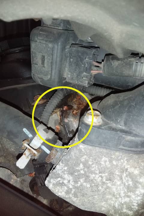 Jeep Wrangler V-6 intake manifold coolant leak