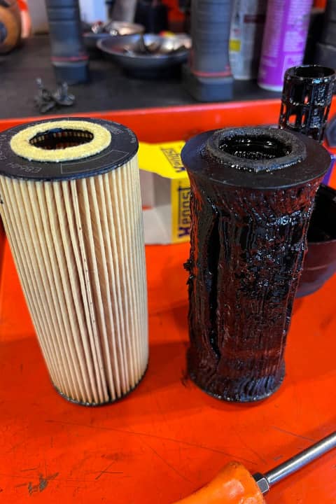 2013 Audi S5 plugged engine oil filter