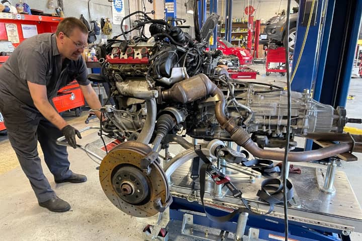 2013 Audi S5 engine separation from transmission