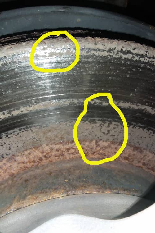 2009 Acura TSX brake rotor rust
