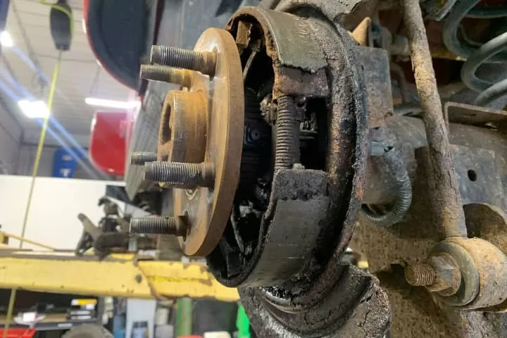 2009 Jeep Wrangler parking brake repair in Whitmore MI